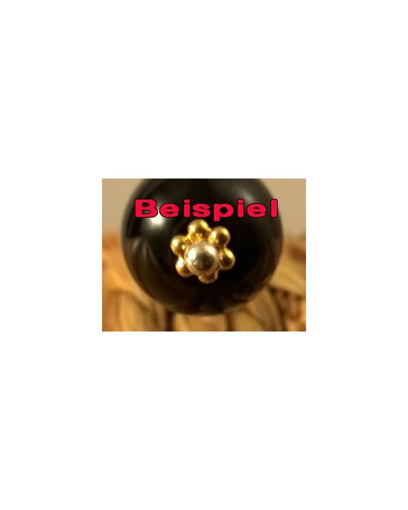 Zwischenteil, Blume 3.5x1.3mm, 925 Silber vergoldet