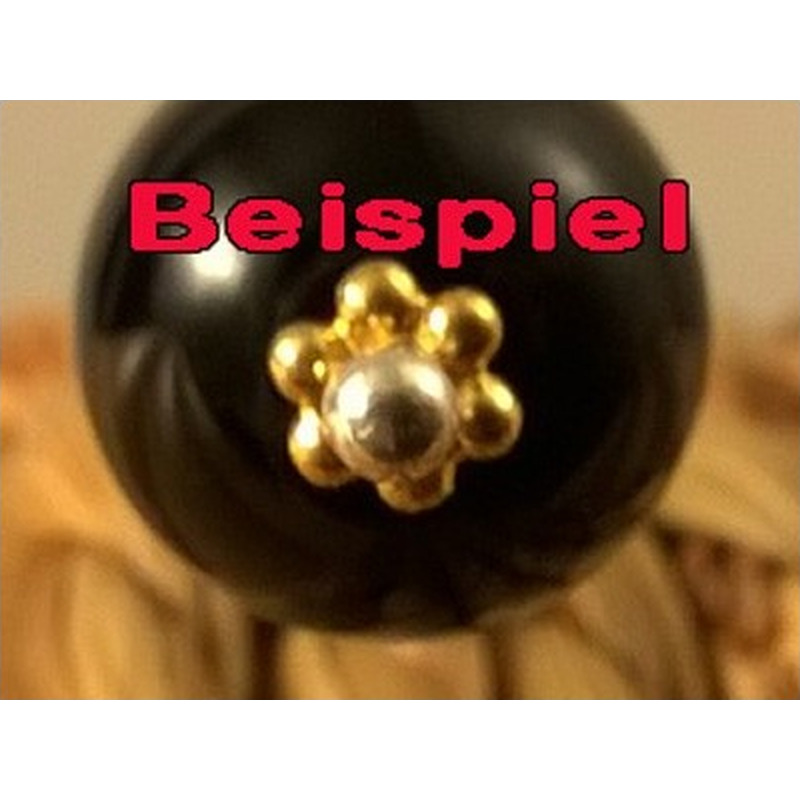 Zwischenteil, Blume 3.5x1.3mm, 925 Silber vergoldet