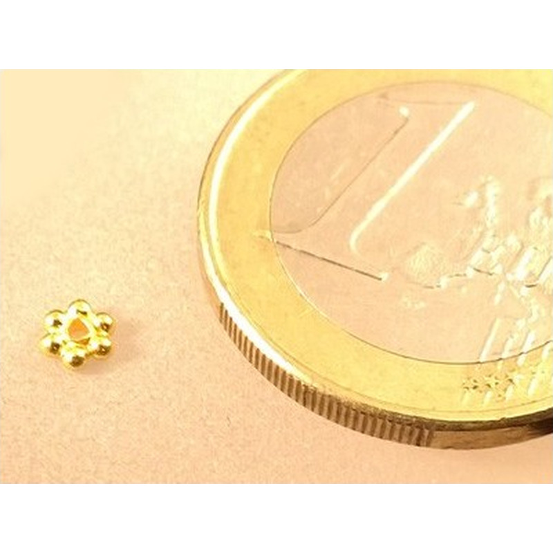 Zwischenteil, Blume 3.5x1.3mm, 925 Silber vergoldet