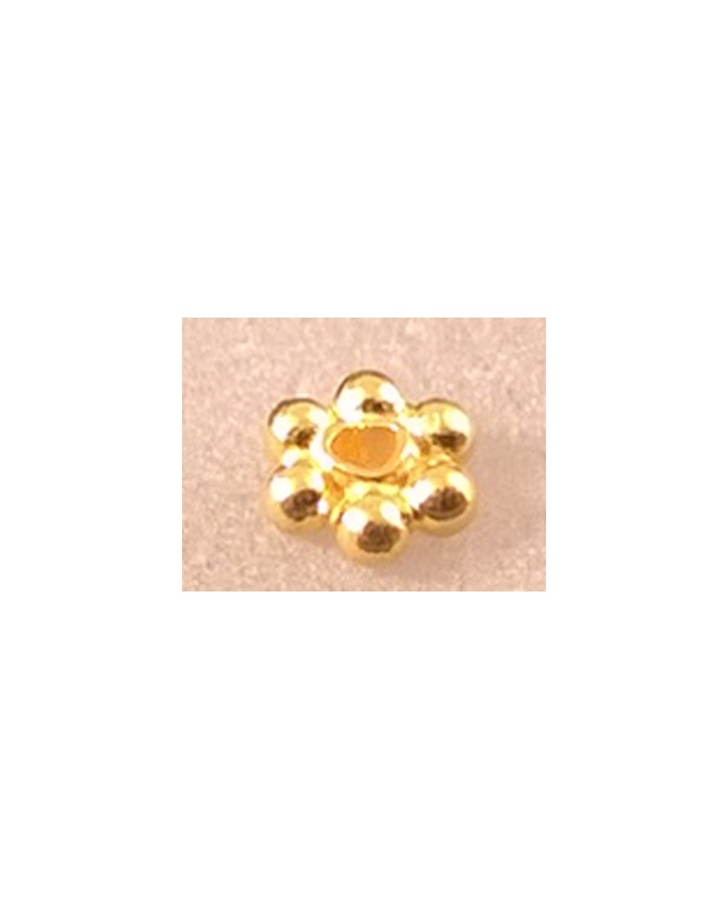 Zwischenteil, Blume 3.5x1.3mm, 925 Silber vergoldet