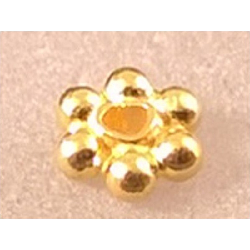 Zwischenteil, Blume 3.5x1.3mm, 925 Silber vergoldet