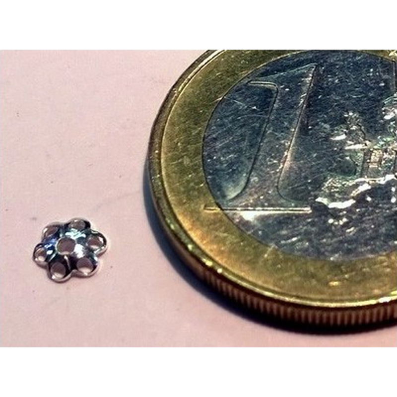 Zwischenteil, Kappe 4.5mm, 925 Silber