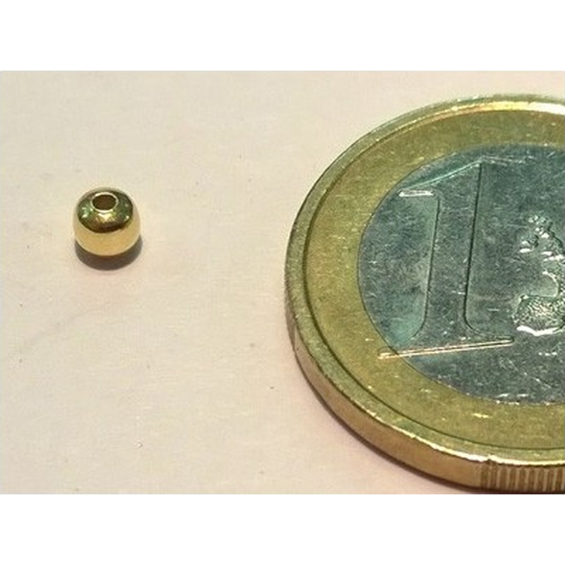 Zwischenteil, Kugel 4.5mm, 925 Silber vergoldet