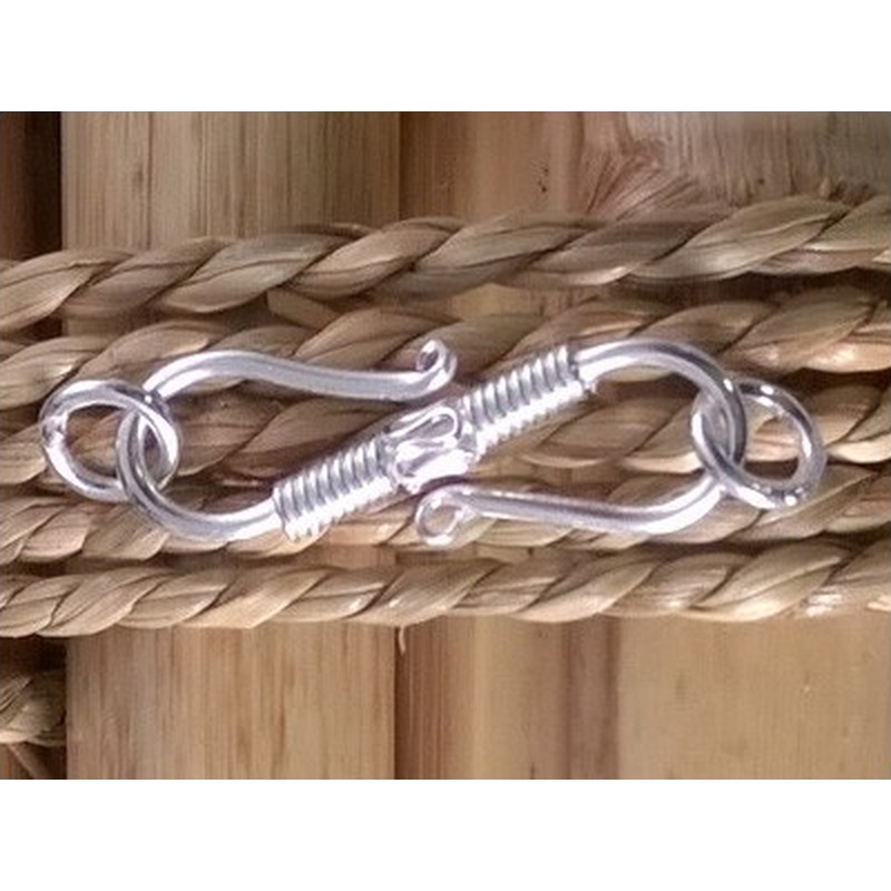 Hakenschliesse 33mm Metall silberfarben