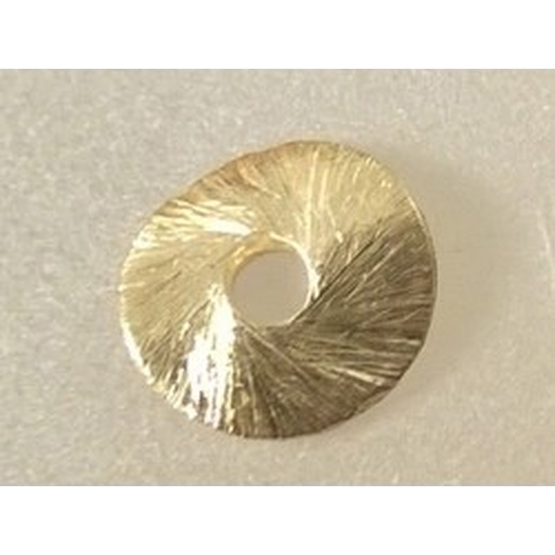 Zwischenteil, Scheibe Wave 8mm, Metall vergoldet 2