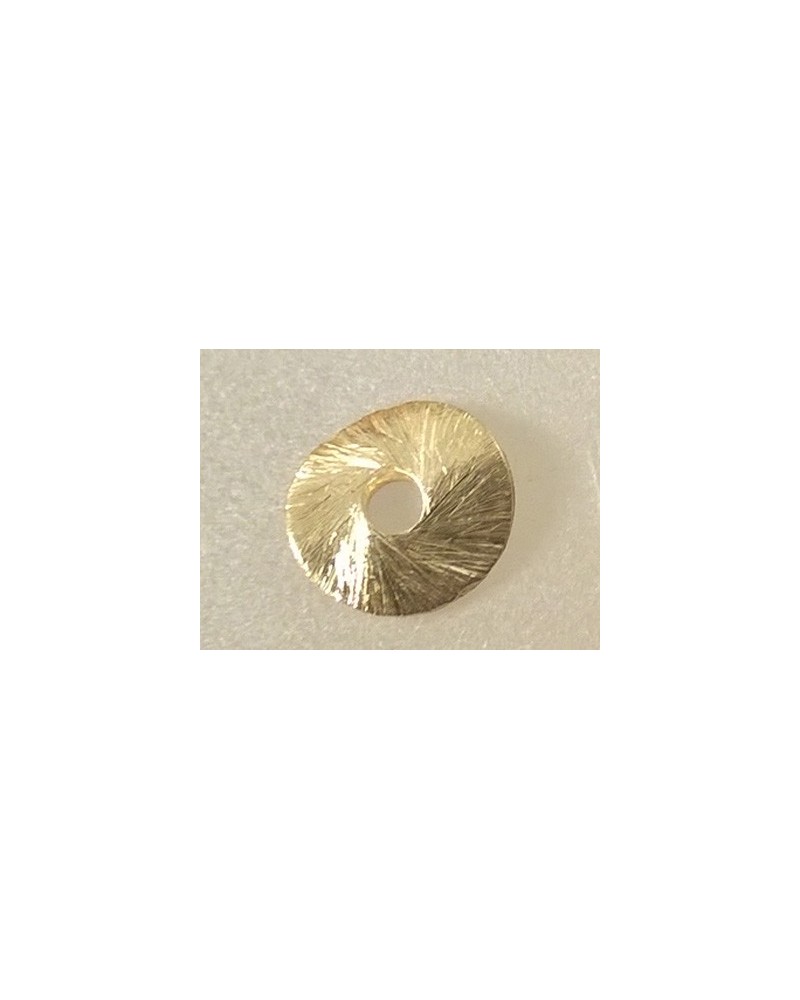 Zwischenteil, Scheibe Wave 8mm, Metall vergoldet