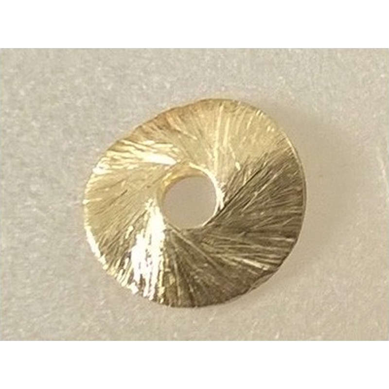 Zwischenteil, Scheibe Wave 8mm, Metall vergoldet