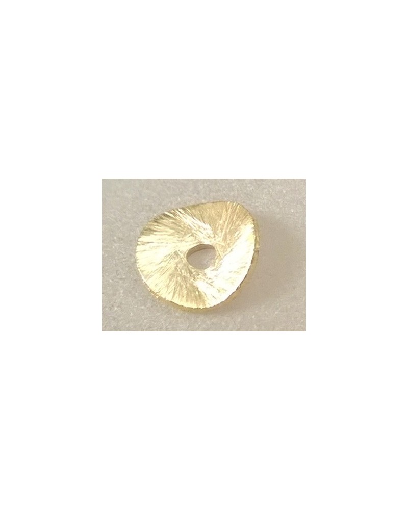Zwischenteil, Scheibe Wave 8mm, Metall vergoldet