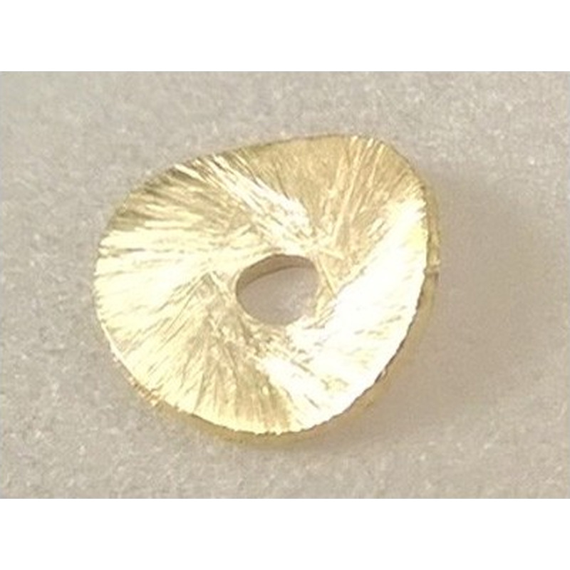 Zwischenteil, Scheibe Wave 8mm, Metall vergoldet