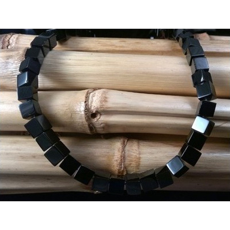 Onyxkette Quader 6mm