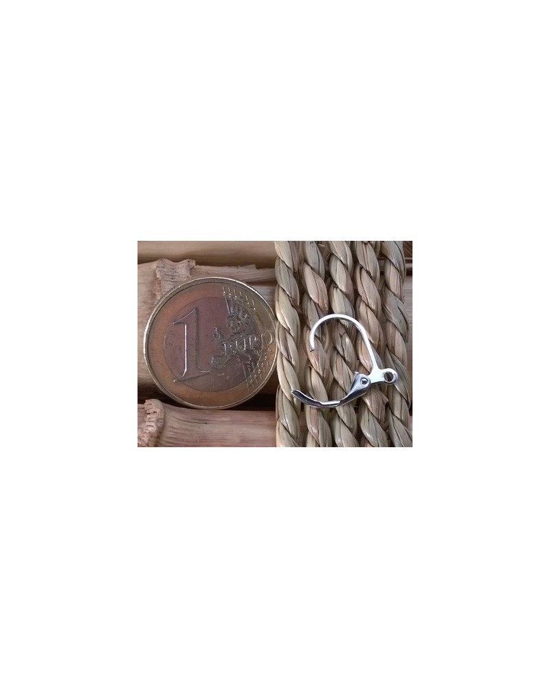 Brisur 10x13mm (2 Stk), Messing versilbert