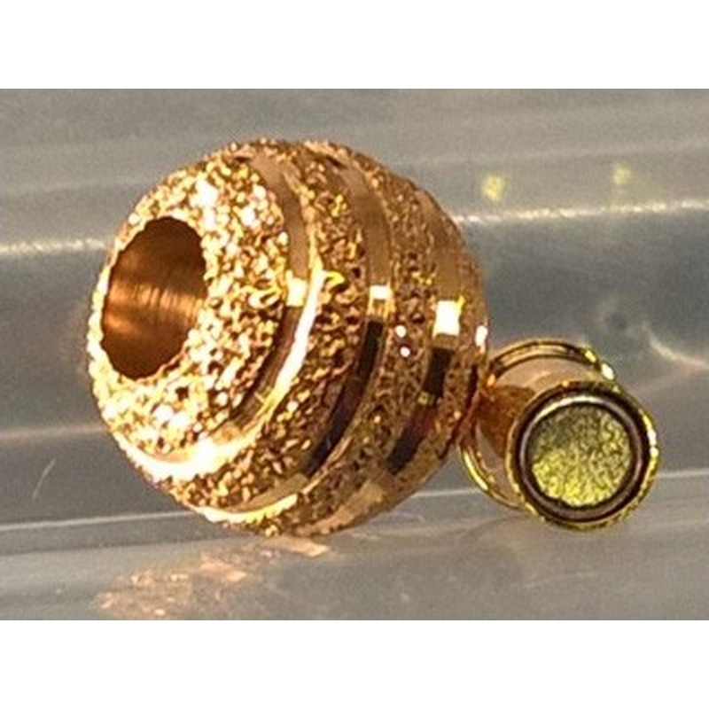 Magnetschliesse 10mm vergoldet, diamantiert
