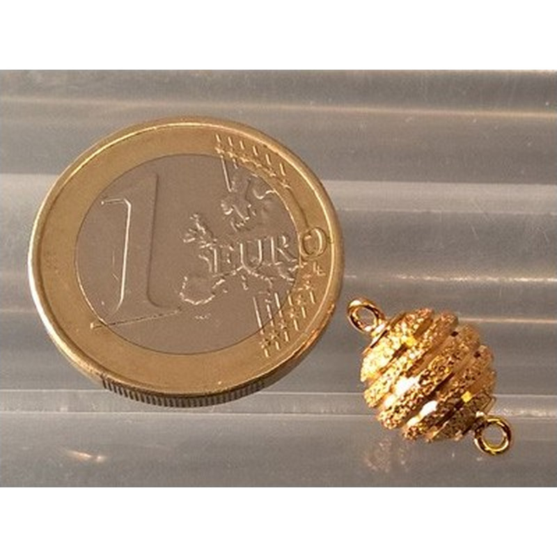 Magnetschliesse 10mm vergoldet, diamantiert