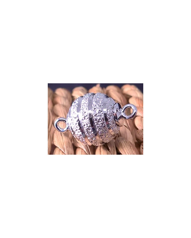 Magnetschliesse 10mm rhodiniert, diamantiert