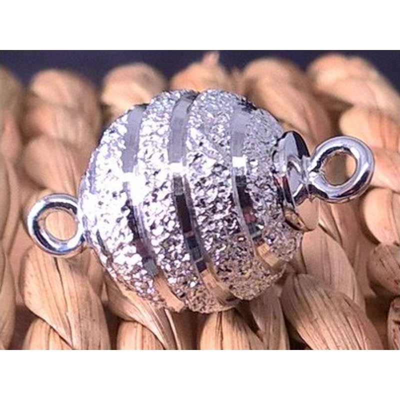 Magnetschliesse 10mm rhodiniert, diamantiert