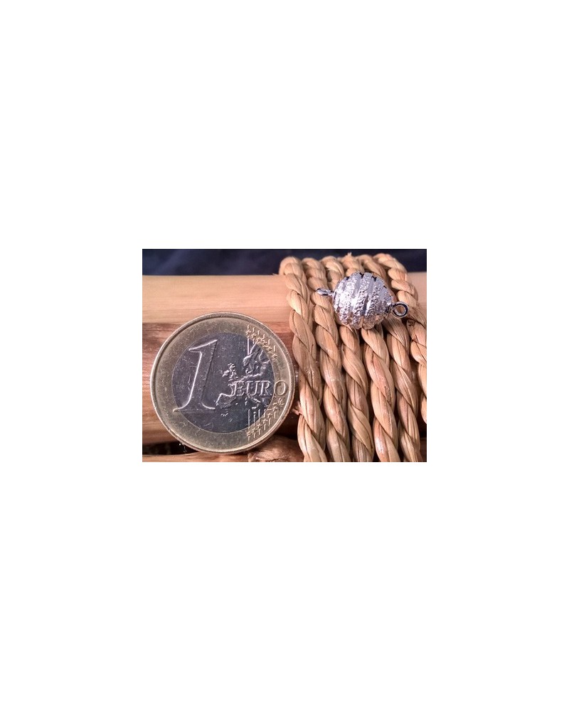 Magnetschliesse 10mm rhodiniert, diamantiert