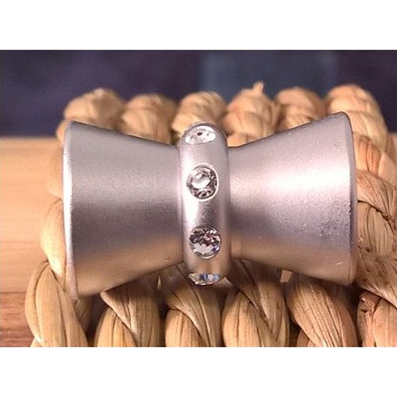 Magnetschliesse 11x17mm rhodiniert, Strass