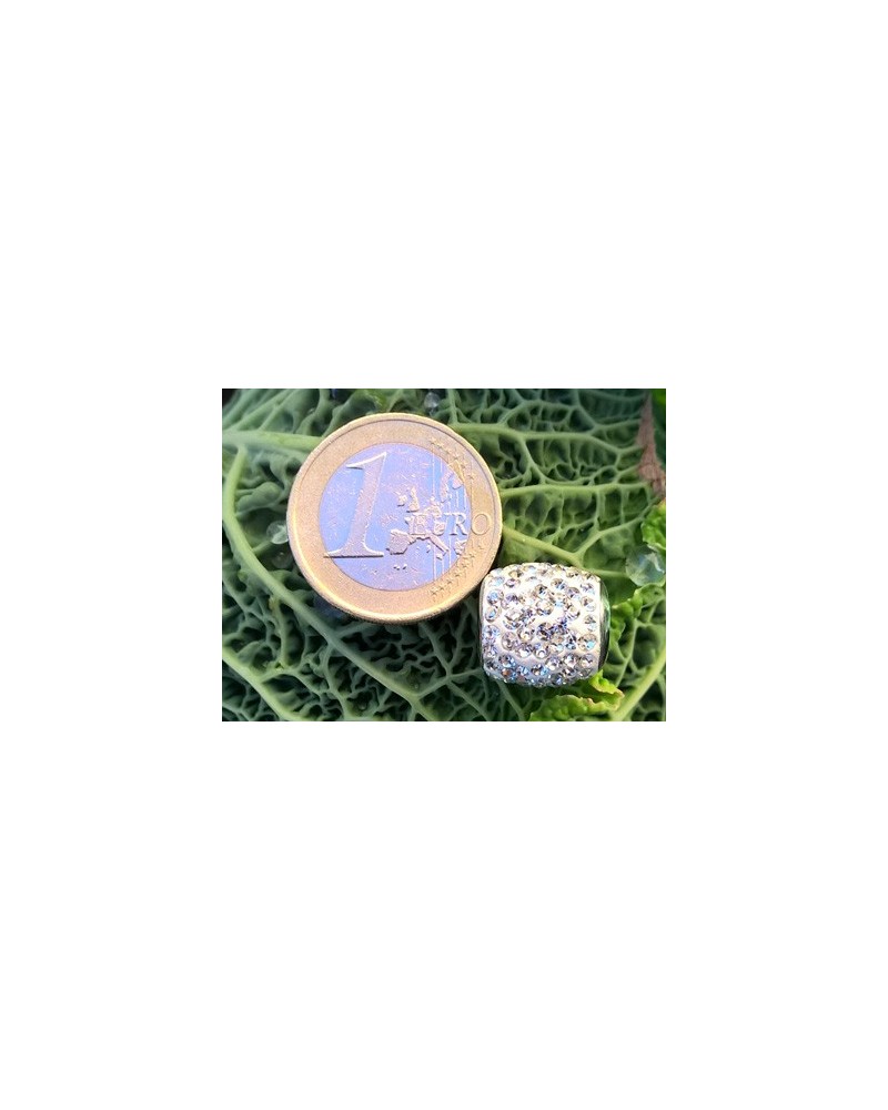 Magnetschliesse 14x14mm Edelstahl, Strass