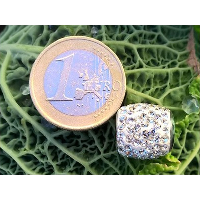 Magnetschliesse 14x14mm Edelstahl, Strass