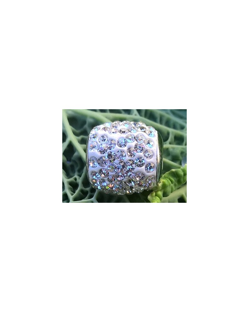 Magnetschliesse 14x14mm Edelstahl, Strass