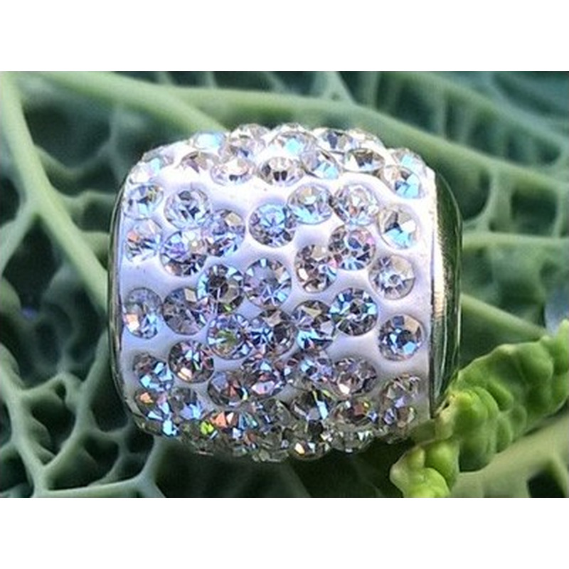 Magnetschliesse 14x14mm Edelstahl, Strass