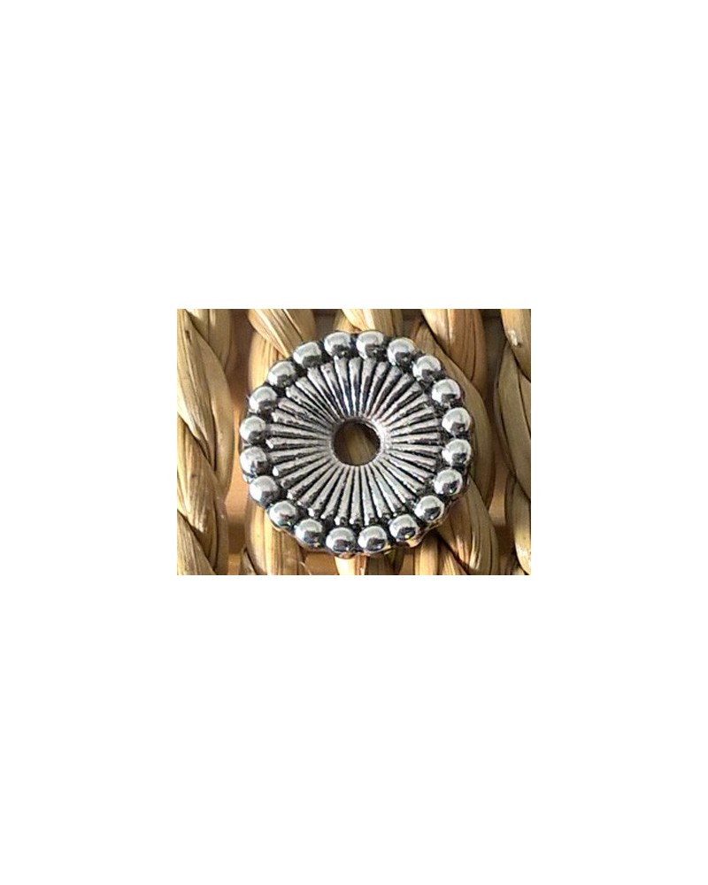 Zwischenteil, Scheibe 12x2mm, Metall silberfarben