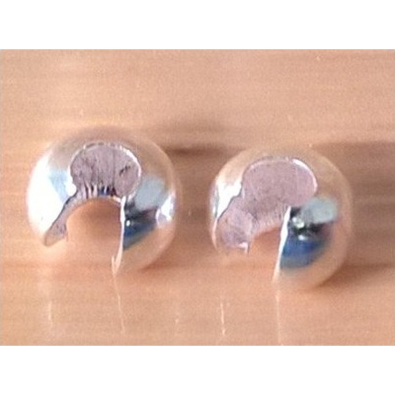 Kaschierkalotte 4mm, 925 Silber, 2 Stk
