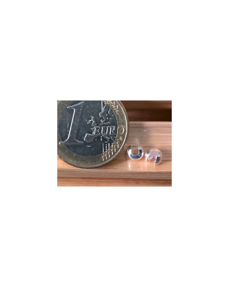Kaschierkalotte 4mm, 925 Silber, 2 Stk