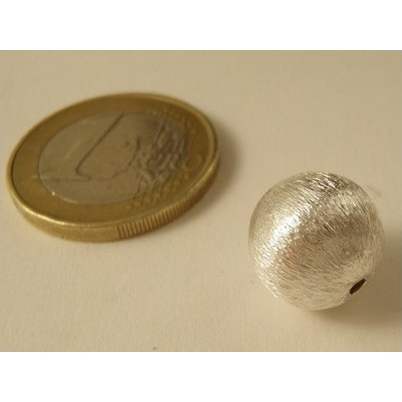 Zwischenteil, Kugel 10mm, "Neusilber"
