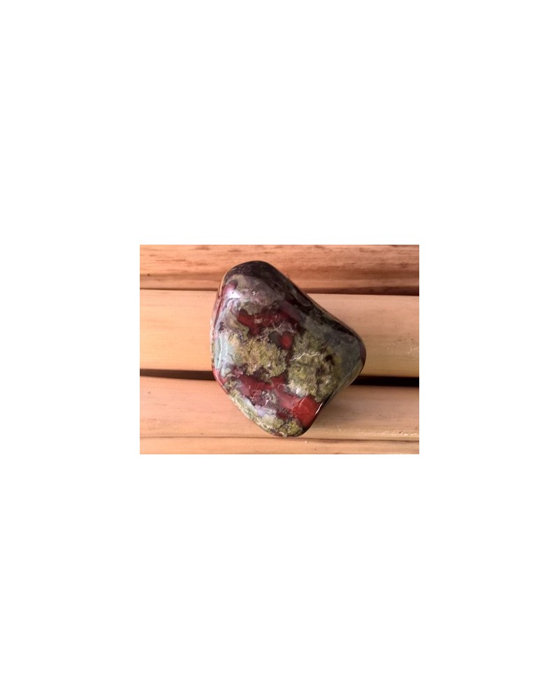 Epidot Jaspis - Drachenblut Handschmeichler
