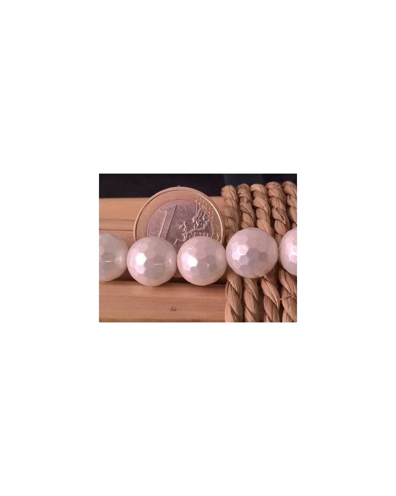 Muschelkernperle Shellperle 12mm facettiert