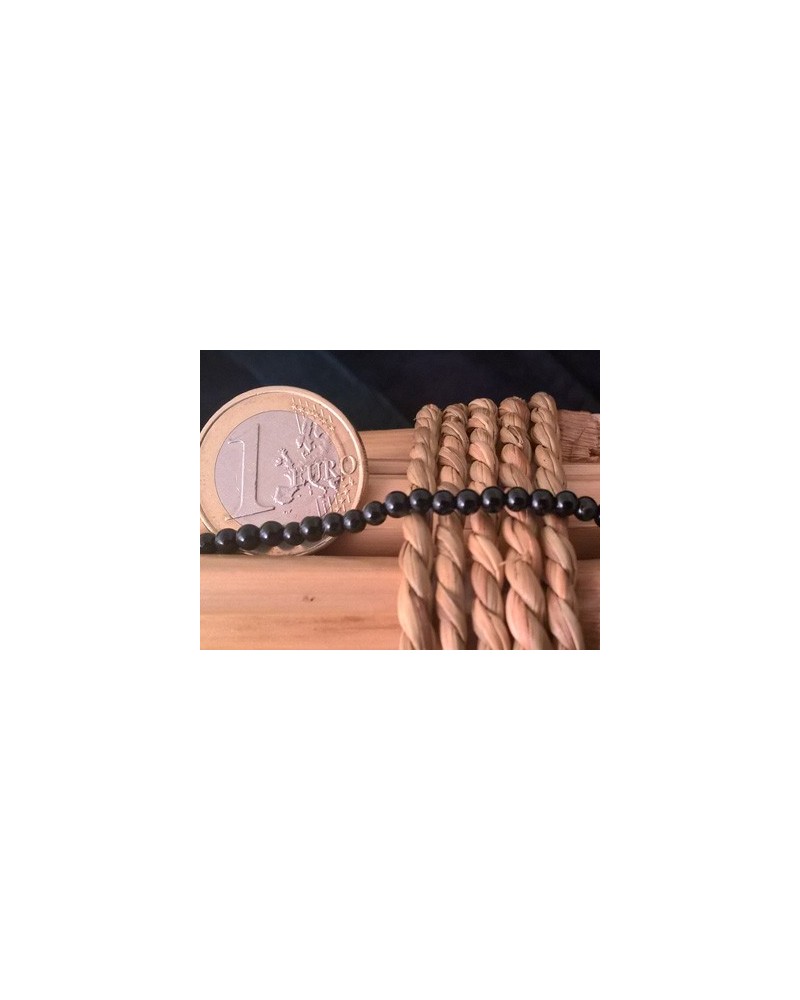 Schwarzer Turmalin (Schörl) Kette 4mm