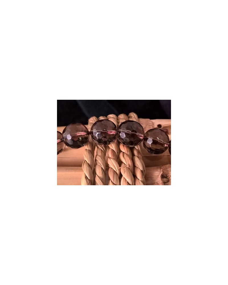Rauchquarzkette facettiert 10mm