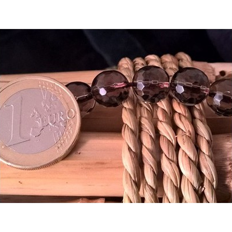Rauchquarzkette facettiert 10mm