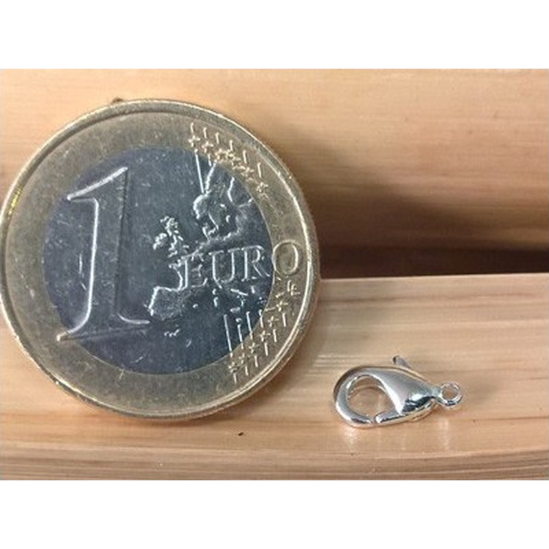 Karabiner 10mm Messing versilbert