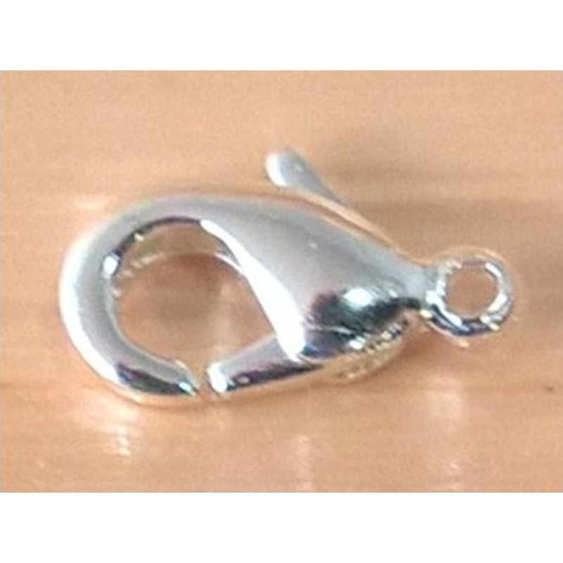 Karabiner 10mm Messing versilbert