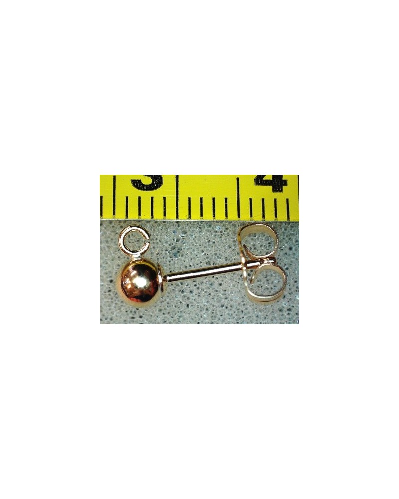 2 Stk. Ohrstecker 4mm, Goldfilled
