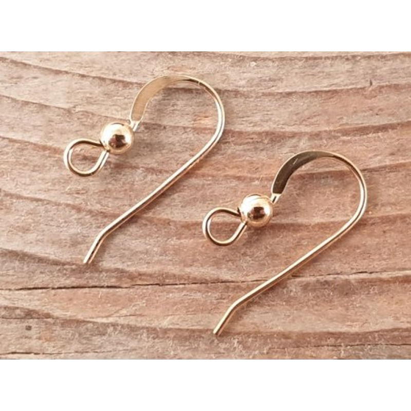 2 Stk. Ohrhaken 14mm, Goldfilled