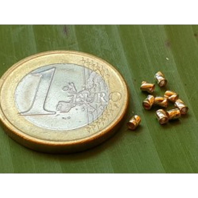 Quetschröhrchen 2x2mm Goldfilled, 2 Stk 2
