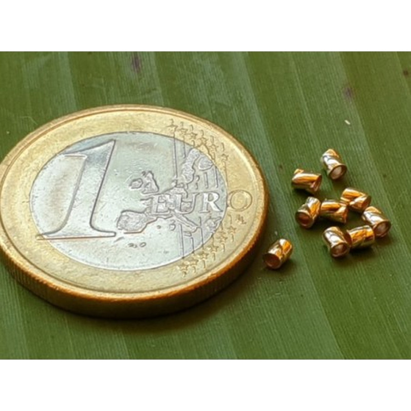 Quetschröhrchen 2x2mm Goldfilled, 2 Stk