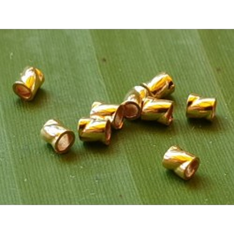 Quetschröhrchen 2x2mm Goldfilled, 2 Stk