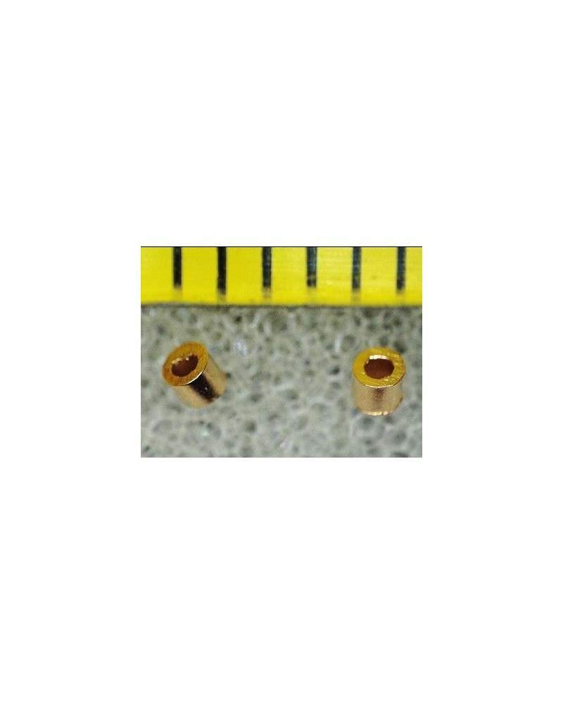 Quetschröhrchen 1x1mm Goldfilled, 2 Stk