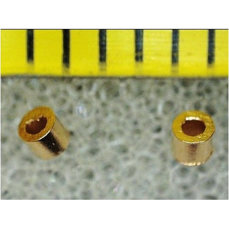 Quetschröhrchen 1x1mm Goldfilled, 2 Stk