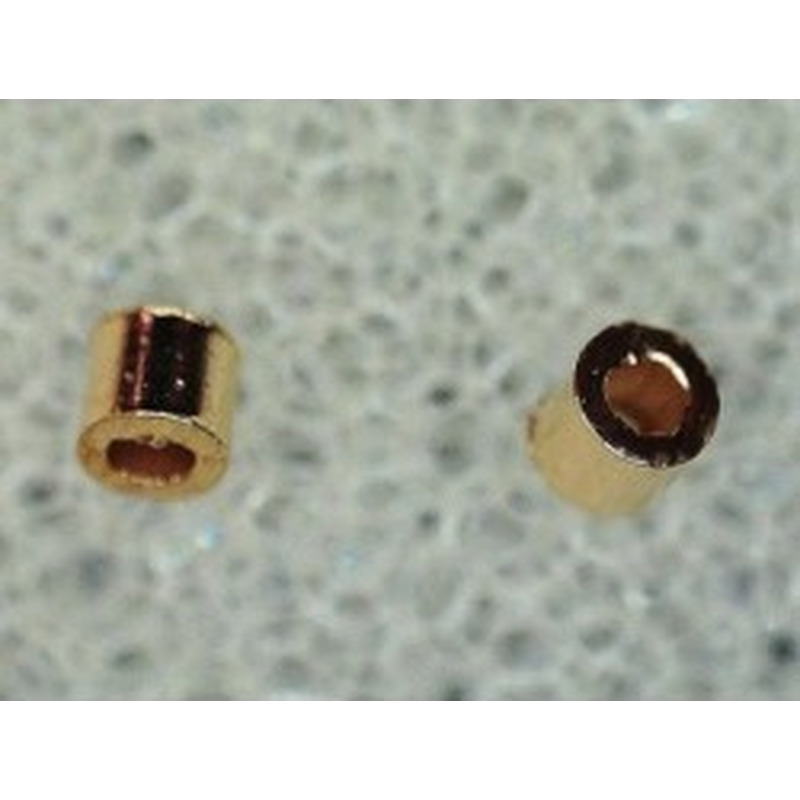 Quetschröhrchen 1x1mm Goldfilled, 2 Stk