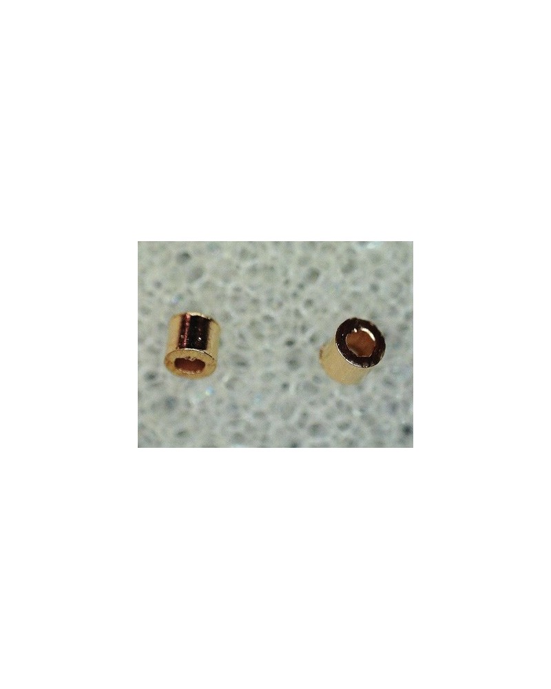 Quetschröhrchen 1x1mm Goldfilled, 2 Stk