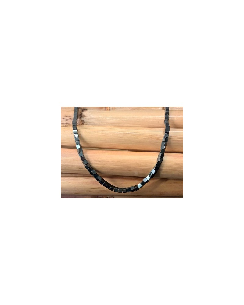 Blutsteinkette (Hämatit) 3x3mm