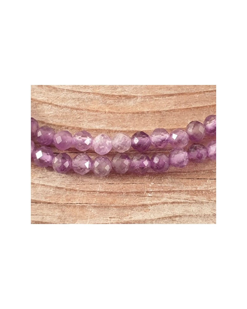 Amethystkette facettiert 4mm