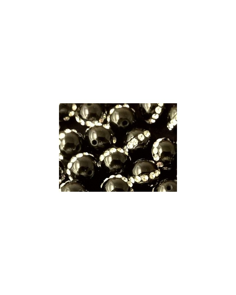 Zwischenteil Strass 8mm, Onyx
