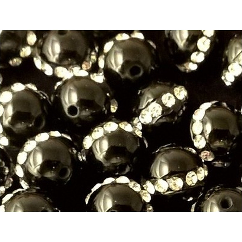 Zwischenteil Strass 8mm, Onyx