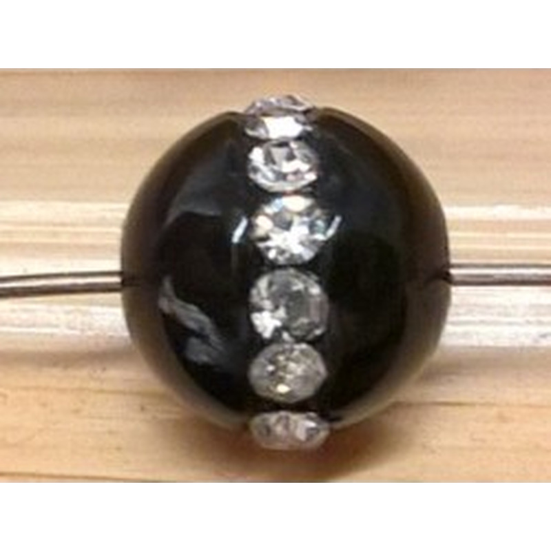 Zwischenteil Strass 8mm, Onyx